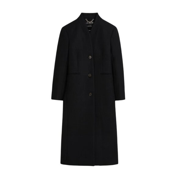 NWT JCrew Palais Top Coat Jacket Womens 8 Black Italian Melton Wool BU452 NEW - Picture 10 of 10